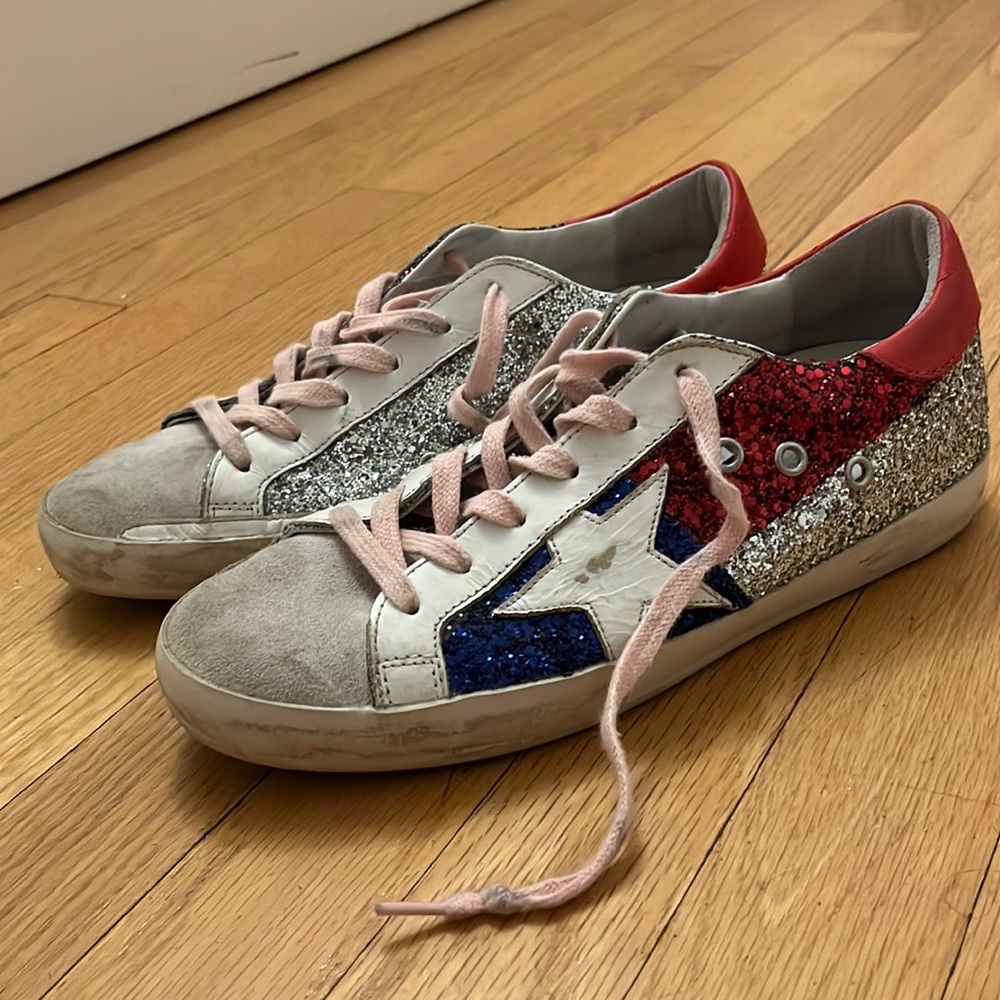 Golden Goose glitter detail Superstar sneakers